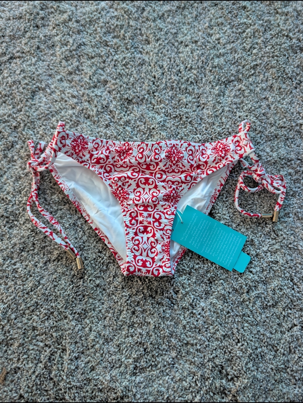 Melissa Odabash NWT Zambia Tie Side Bikini Bottom Amalfi Red 40 US 4